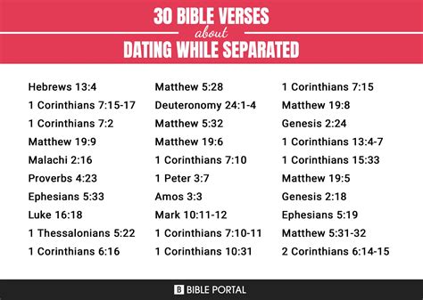 scripture dating while separated